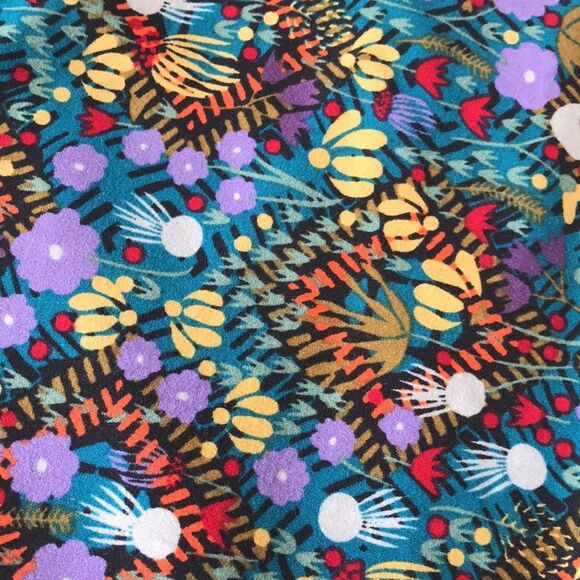 LuLaRoe Print Leggings Comfort Stretch Elastic Waist OS--One Size 4 PAIR BUNDLE - Picture 4 of 13